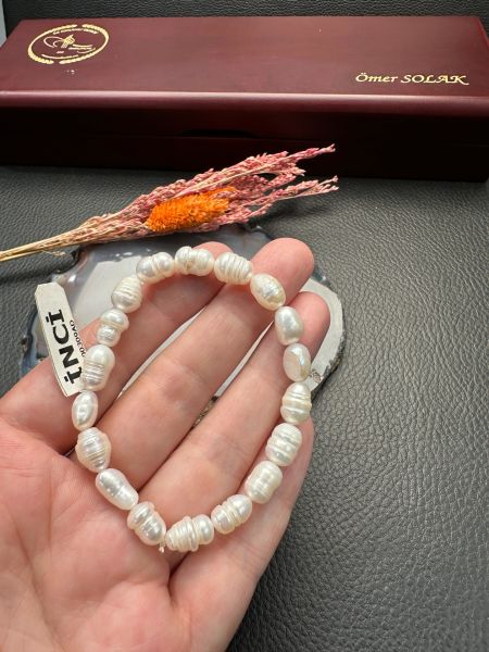 İnci Doğal Taş Bileklik