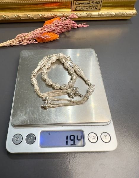 Beyzi Model Gümüş Zaza Tesbih