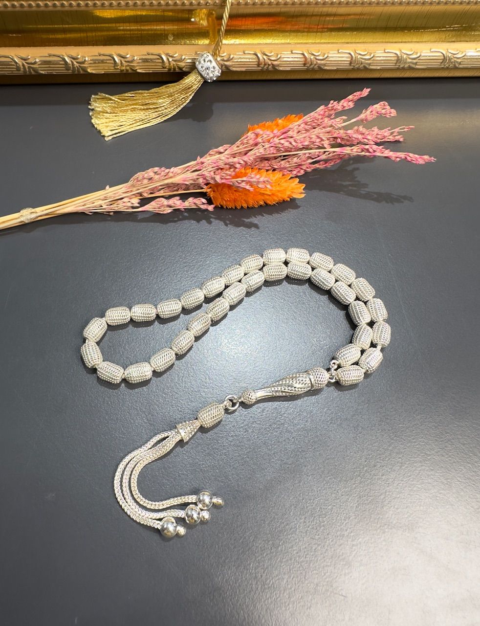 Kapsül Model Gümüş Tesbih