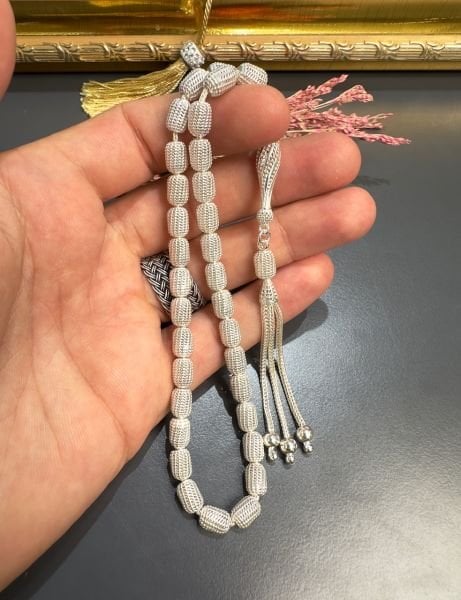 Kapsül Model Gümüş Tesbih