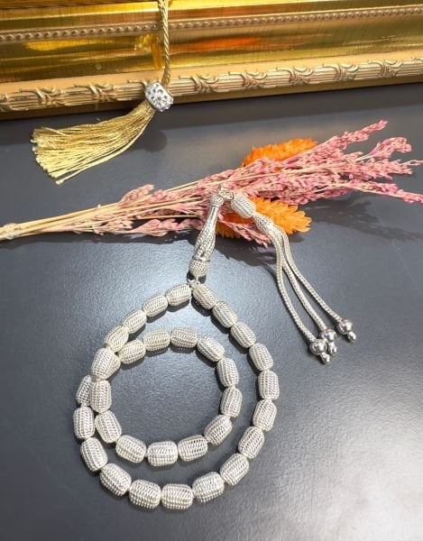 Kapsül Model Gümüş Tesbih