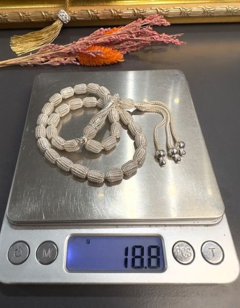 Kapsül Model Gümüş Tesbih