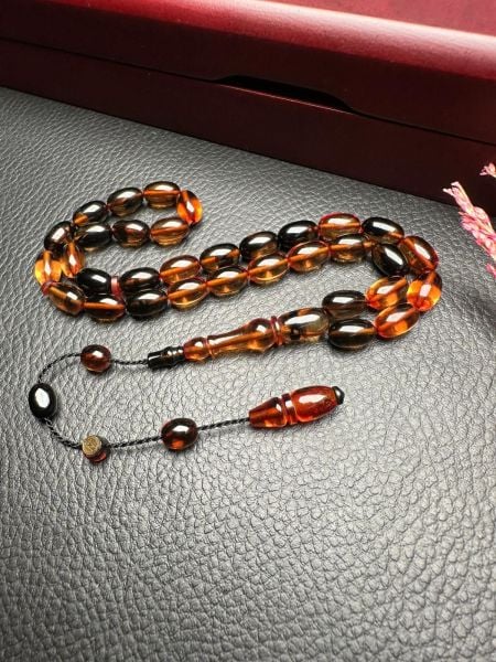 Kapsül Model Ateş  Kehribar Tesbih