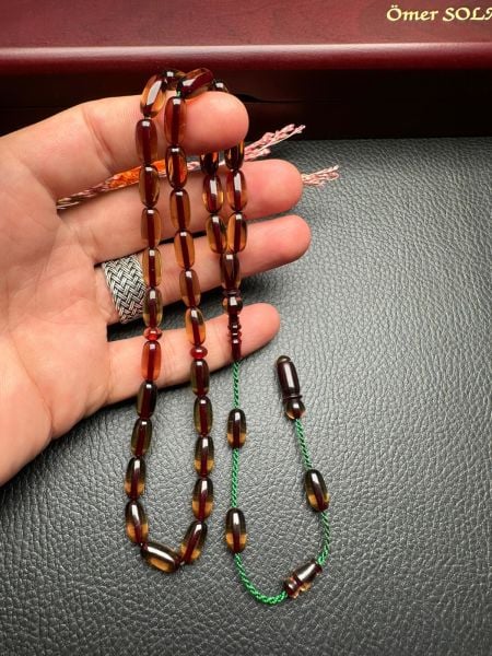 Kapsül Model  Ateş Kehribar Tesbih