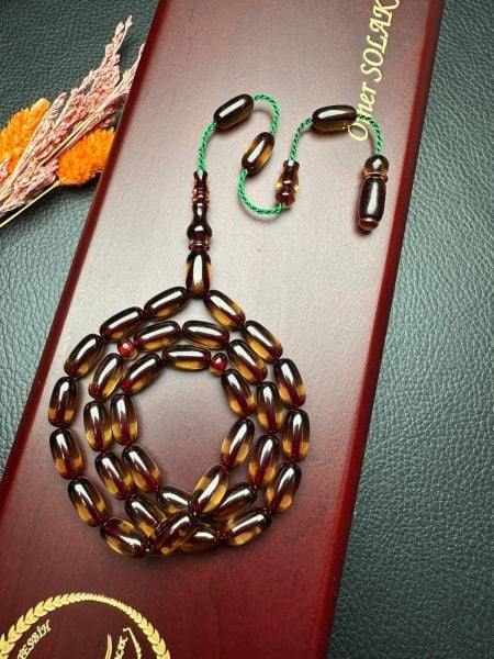 Kapsül Model  Ateş Kehribar Tesbih