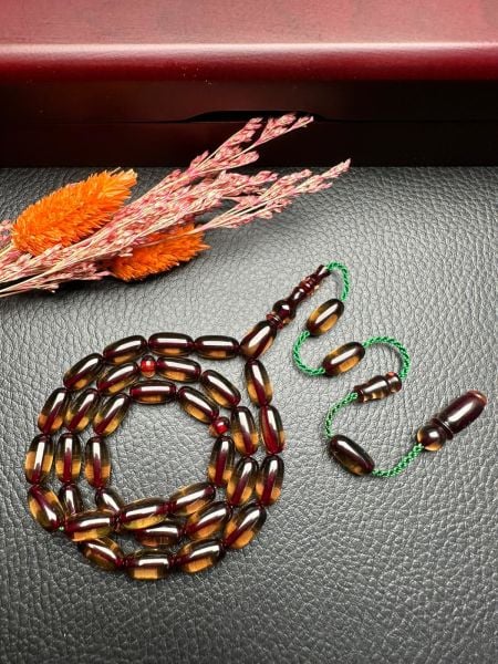 Kapsül Model  Ateş Kehribar Tesbih