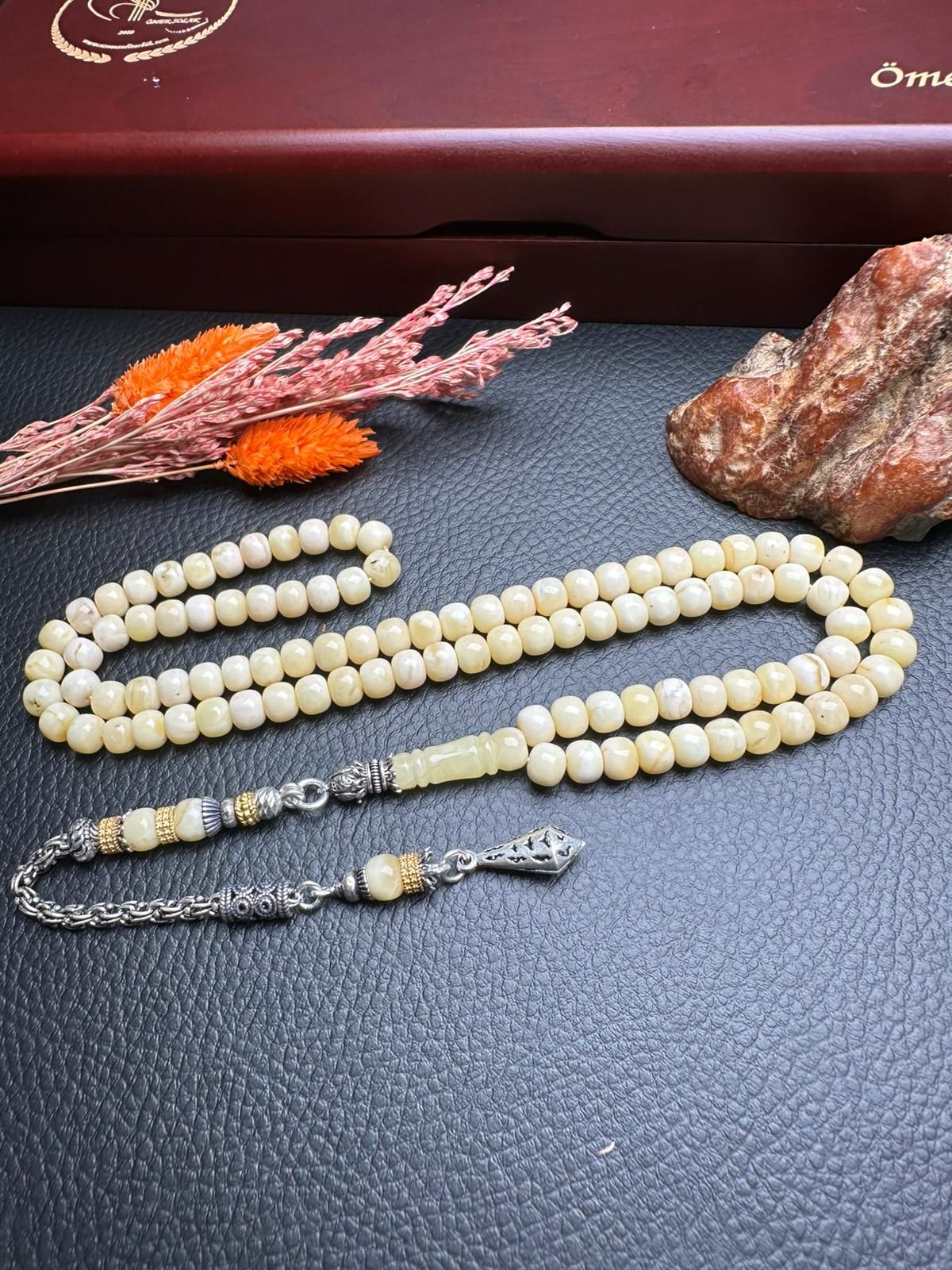 Rus Kaya 99 Luk Damla Kehribar Tesbih