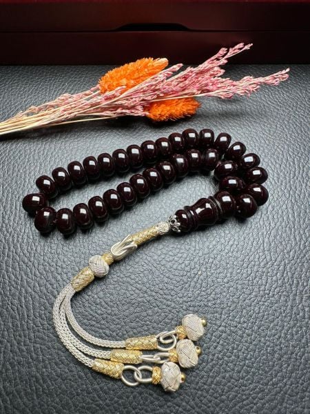 Osmanlı Benzetme Sıkma Kehribar Tesbih