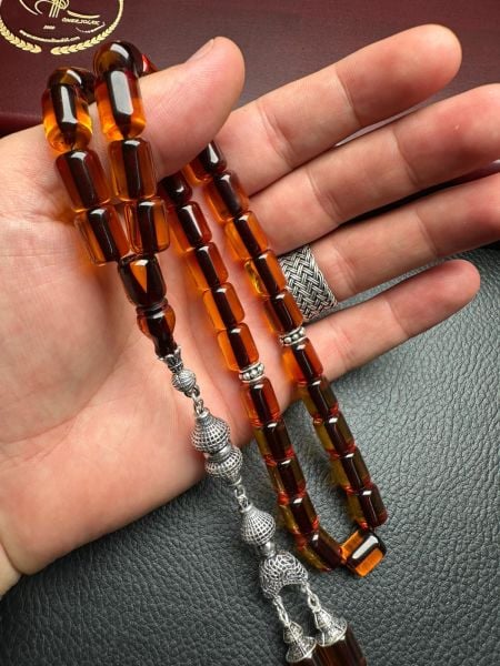 Çubuk Sıkma Kehribar Tesbih