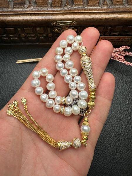 Küre Model Orijnal İnci Doğal Taş Tesbih