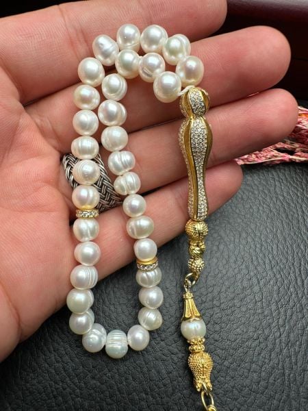 Küre Model Orijnal İnci Doğal Taş Tesbih