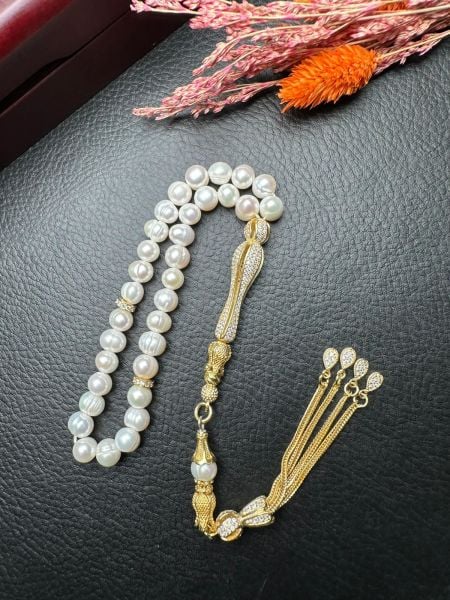 Küre Model Orijnal İnci Doğal Taş Tesbih