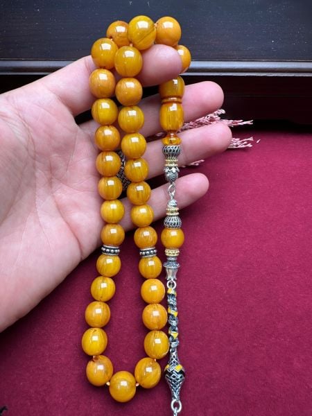Küre Model Sıkma Kehribar Tesbih