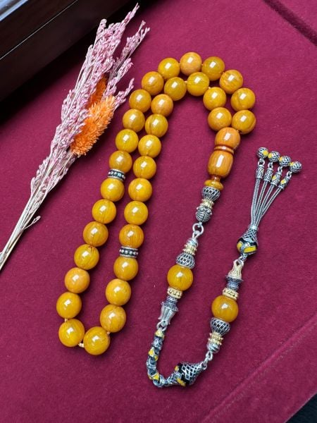 Küre Model Sıkma Kehribar Tesbih