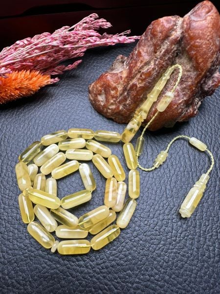 Kapsül Model  Damla Kehribar Tesbih