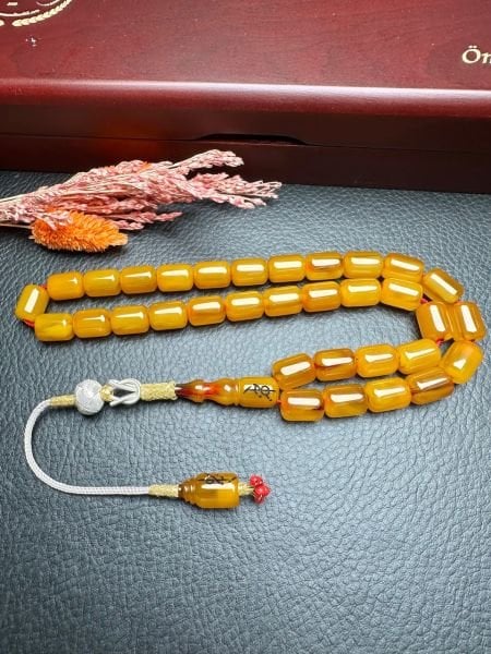 Kapsül Model EskiOsmanlı Sıkma Kehribar Tesbih