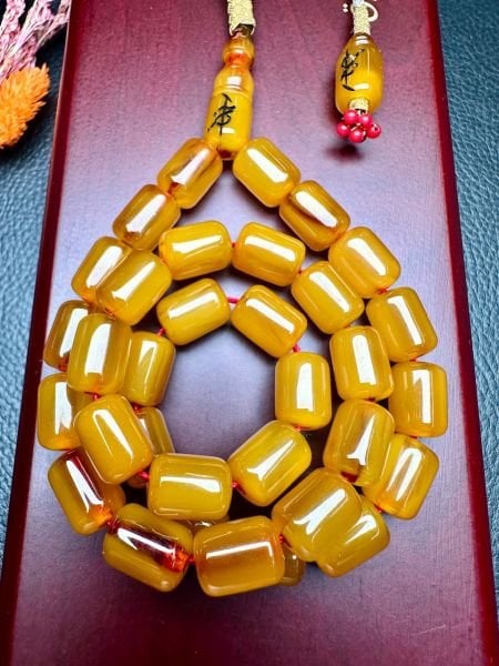 Kapsül Model EskiOsmanlı Sıkma Kehribar Tesbih