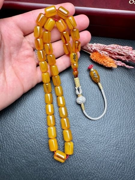 Kapsül Model EskiOsmanlı Sıkma Kehribar Tesbih