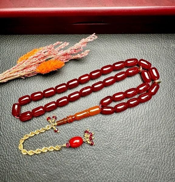 Kapsül Model Eski Osmanlı Sıkma Kehribar Tesbih