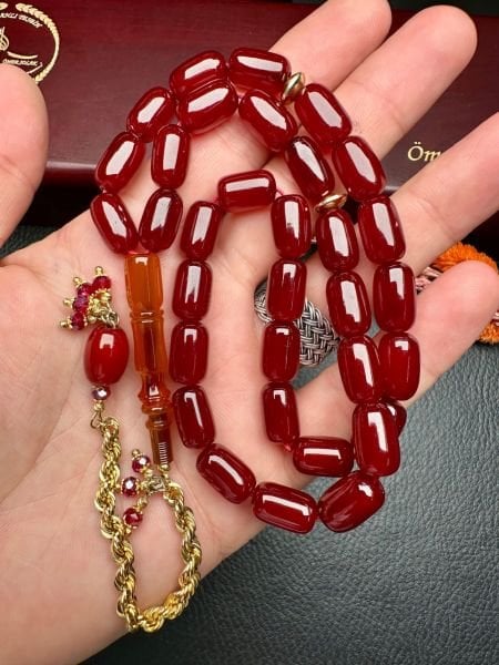 Kapsül Model Eski Osmanlı Sıkma Kehribar Tesbih