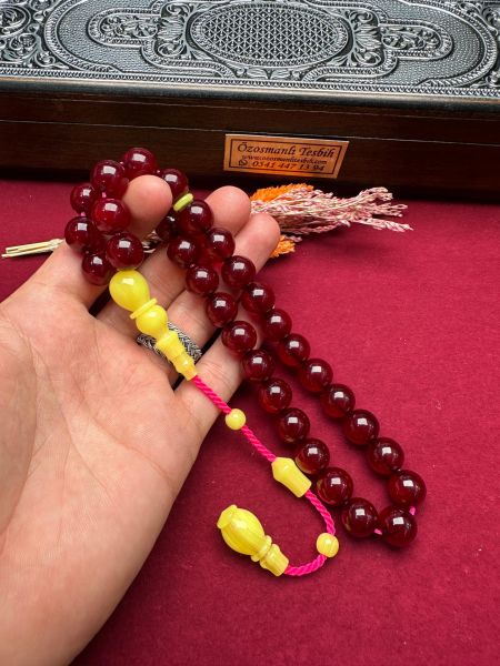 Osmanlı Benzetme Küre Model Ateş Kehribar Tesbih