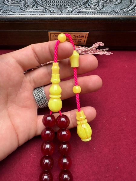 Osmanlı Benzetme Küre Model Ateş Kehribar Tesbih