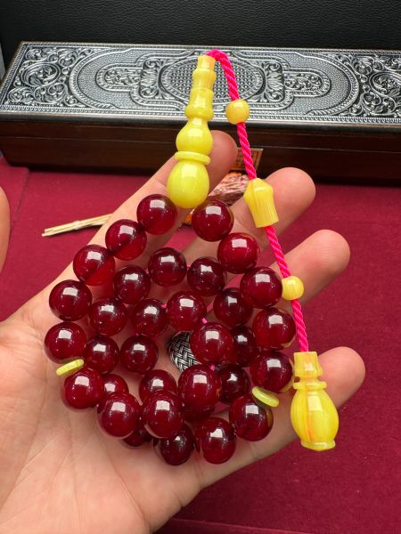 Osmanlı Benzetme Küre Model Ateş Kehribar Tesbih