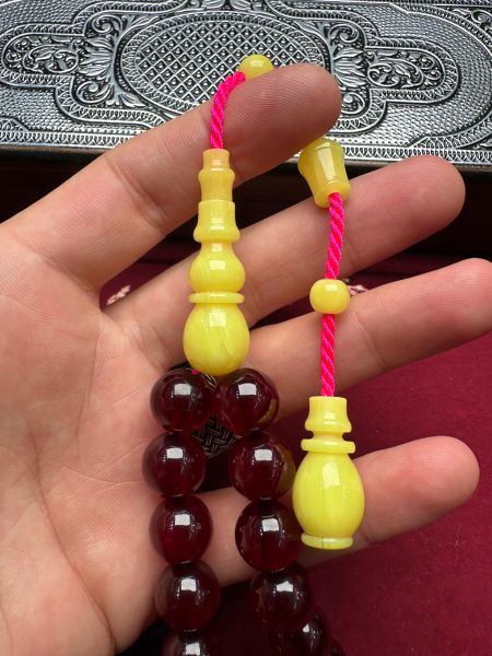 Osmanlı Benzetme Küre Model Sıkma Kehribar Tesbih