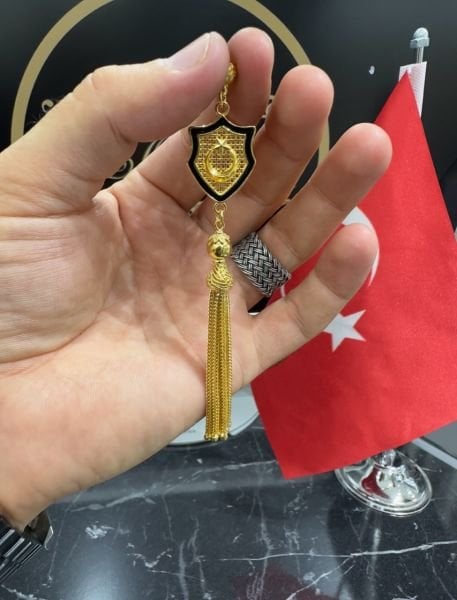 Ayyıldız Tasarım Altın Kaplama Gümüş Püskül