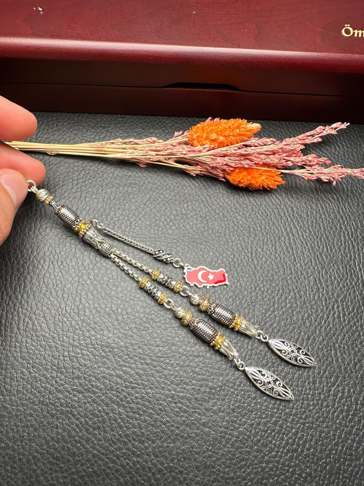 Özel Tasarım Kuka Habbeli Gümüş Püskül