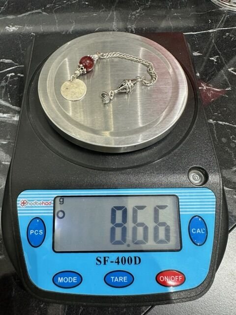 Eski Osmanlı Sıkma Kehribar Habbeli Osmanlı 925 Ayar Eski Gümüş Püskül