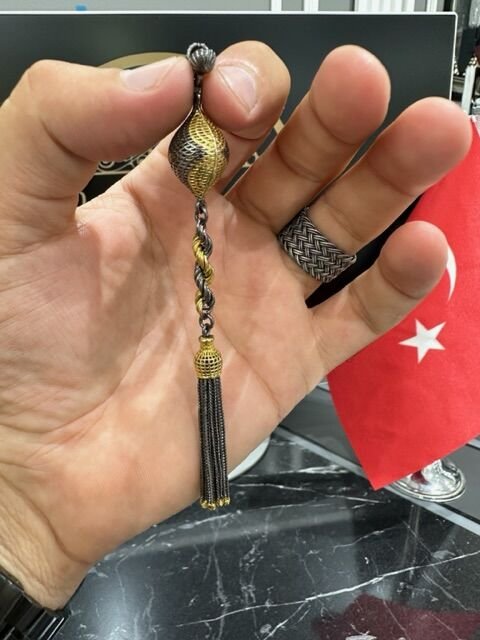 Rodajlı Özel Tasarım 925 Ayar Gümüş Püskül