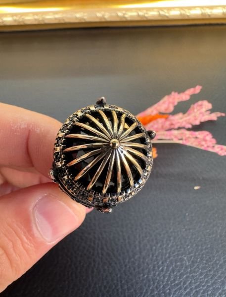 Kubbe Model Gümüş Erkek Yüzük