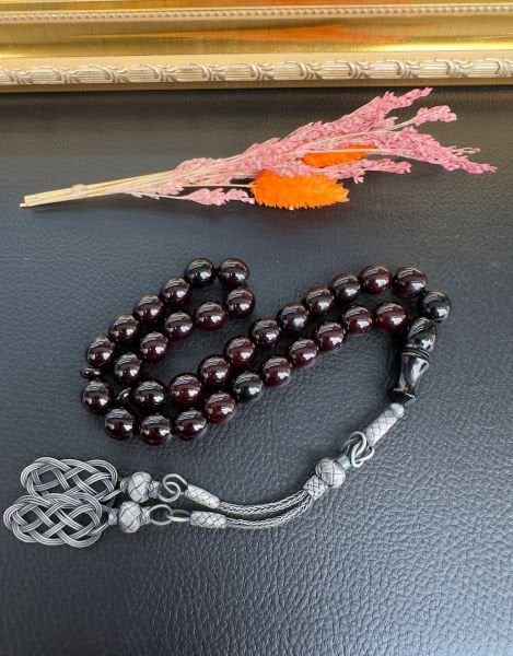 Badem Model Sıkma Kehribar Tesbih