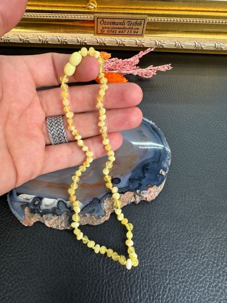 Damla Kehribar Bebek Kolyesi