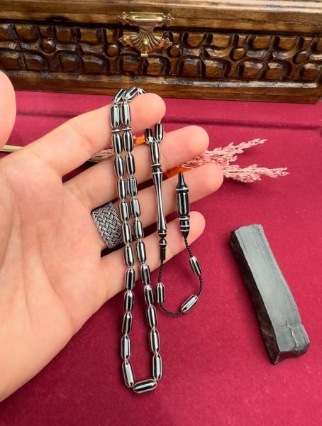 Uçlu Kapsül Model Erzurum Oltu Taşı Tesbih