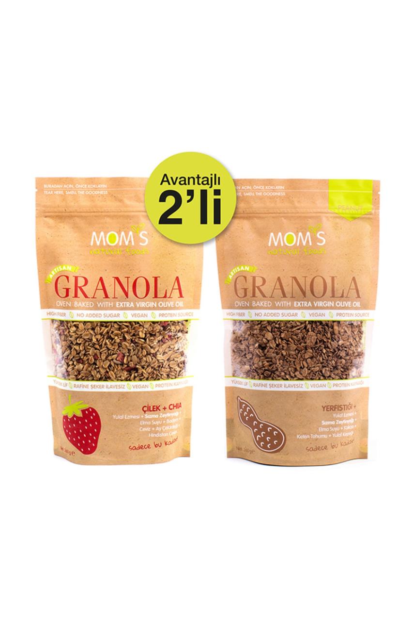 2'li Granola - Çilek Chia 360G - Yer Fıstığı 360G