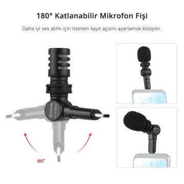 Boya BY-M100UC Kompakt Type-c Telefon Mikrofonu