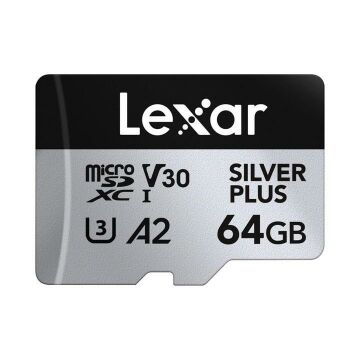 Lexar Professional 64GB 205 MB/s Silver Plus Mikro SD Hafıza Kartı