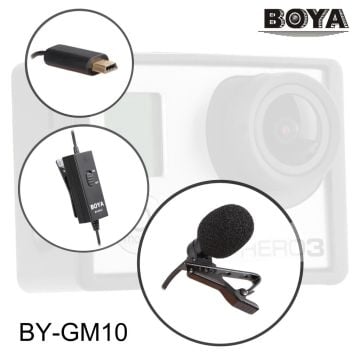 Boya BY-GM10 Gopro İçin Yaka Mikrofonu