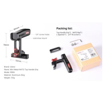 Ulanzi R084 Mini Metal NATO Üst Kol Tutacak