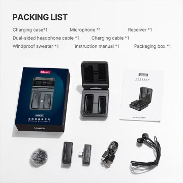 Ulanzi UW-MIC Kablosuz Kayıt Yaka Mikrofonu - Type-C