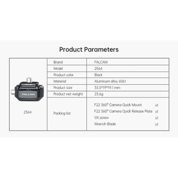 Falcam F22 Aksiyon Kamera Quick Release Kit