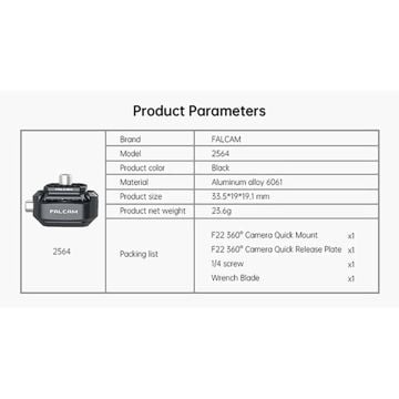 Falcam F22 Aksiyon Kamera Quick Release Kit