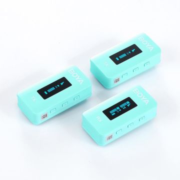 Boya BY-XM6-K2G Kablosuz İkili Yaka Mikrofonu (Yeşil)