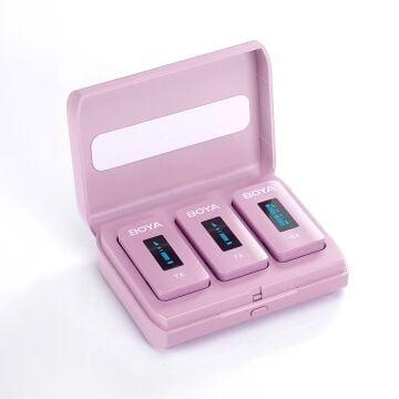 Boya BY-XM6-K2P Kablosuz İkili Yaka Mikrofonu (Pembe)