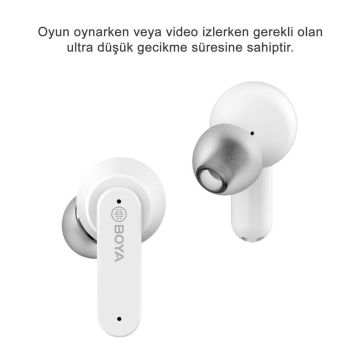 Boya BY-AP4 Kablosuz Bluetooth Kulaklık Beyaz