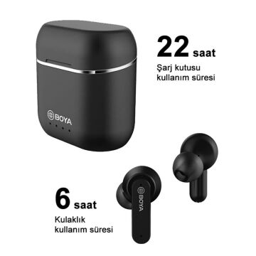 Boya BY-AP4 Kablosuz Bluetooth Kulaklık Siyah