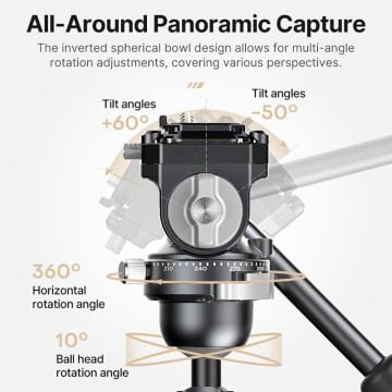 Ulanzi TT09 VideoGo Carbon Fiber Travel Video Tripod