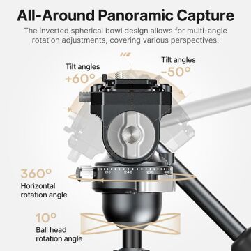 Ulanzi TT09 VideoGo Carbon Fiber Travel Video Tripod